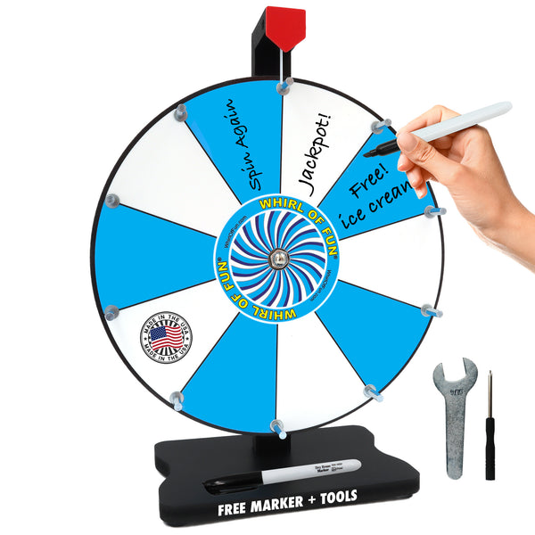 Prize Wheel 12-inch Table Top - Blue and White Version