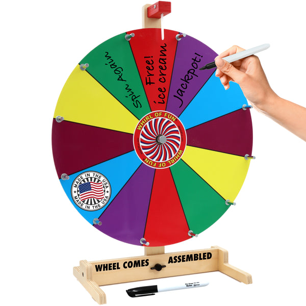 Prize Wheel 16-inch Table Top - Wood