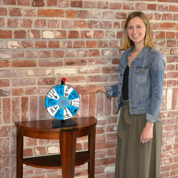 Prize Wheel 12-inch Table Top - Blue and White Version