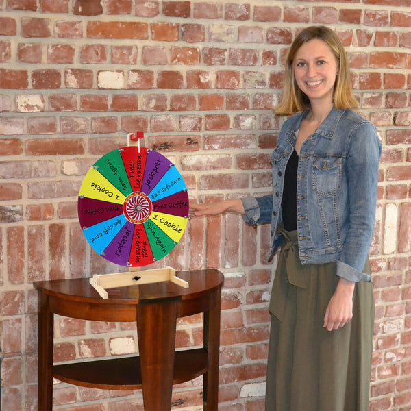 Prize Wheel 16-inch Table Top - Wood