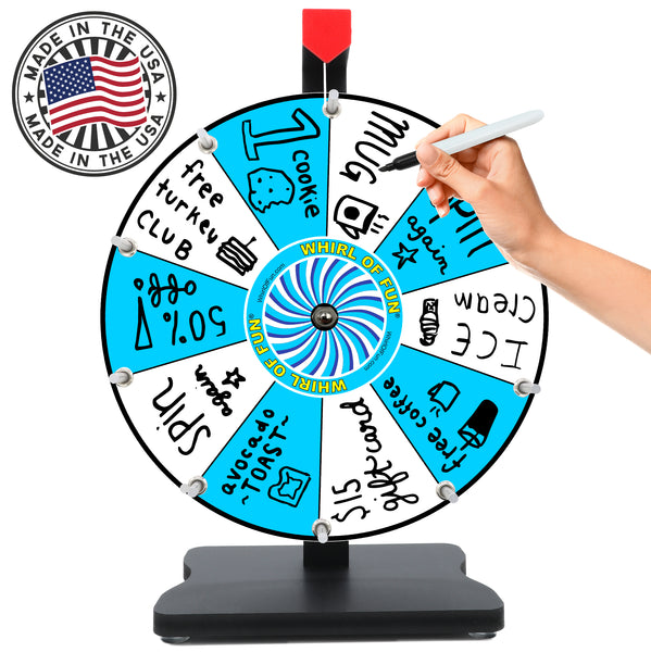 Prize Wheel 12-inch Table Top - Blue and White Version