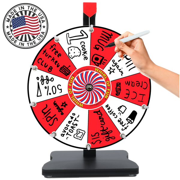 Prize Wheel 12-inch Table Top - Red and White Version