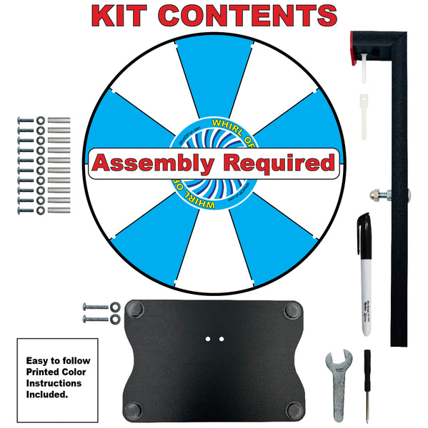Prize Wheel 12-inch Table Top - Blue and White Version