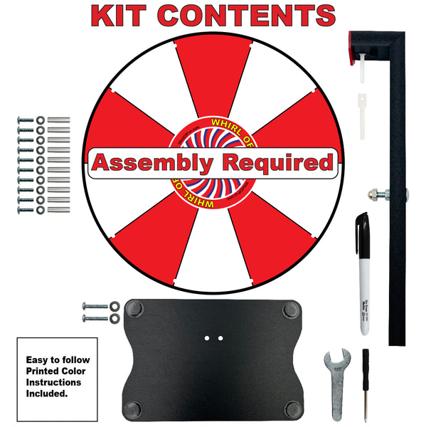 Prize Wheel 12-inch Table Top - Red and White Version