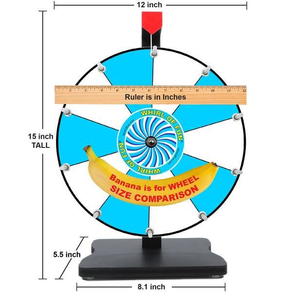 Prize Wheel 12-inch Table Top - Blue and White Version