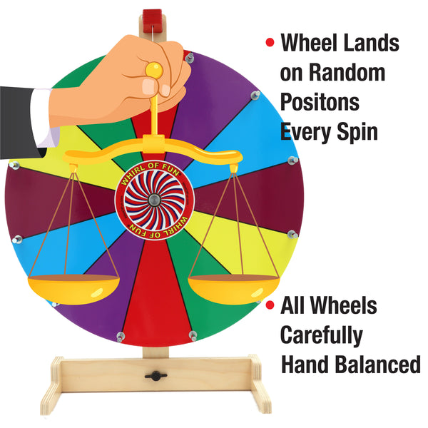 Prize Wheel 16-inch Table Top - Wood