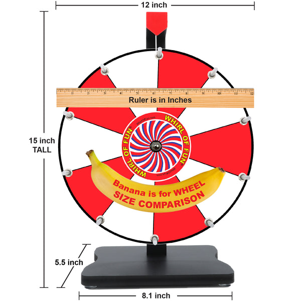 Prize Wheel 12-inch Table Top - Red and White Version