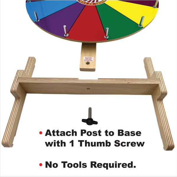 Prize Wheel 16-inch Table Top - Wood